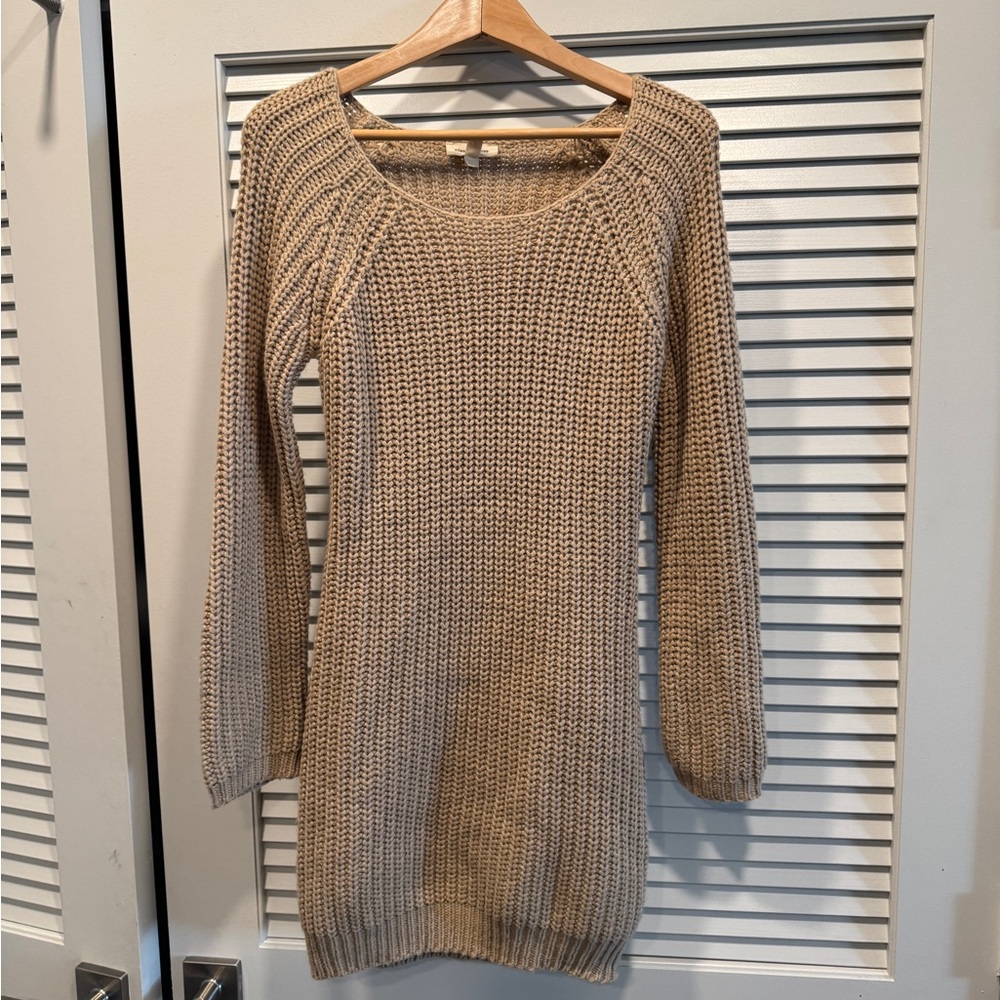 Women's Tan Sweater Dress